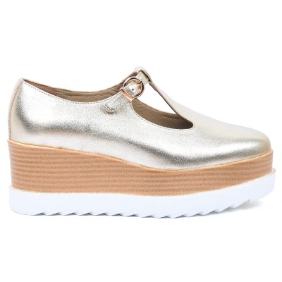 babies femme compensée doré andrea bruni 100 % cuir ab-103-do