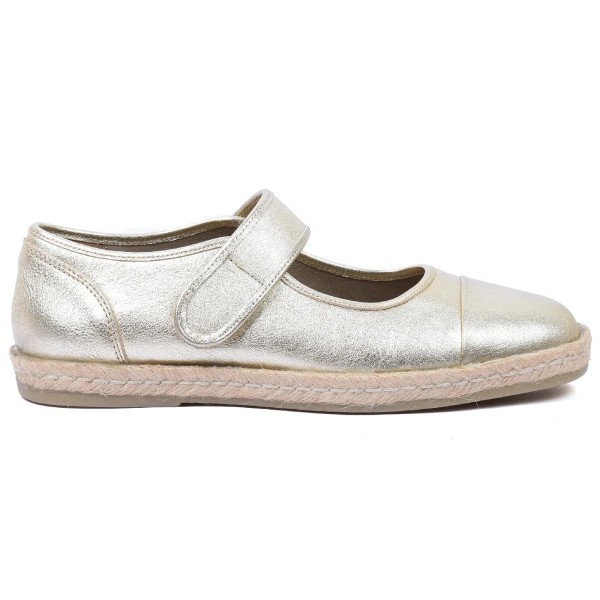BALLERINES ESPADRILLES FEMME DORÉ