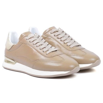 basket femme andrea bruini taupe 100 % cuir AB-1470-2-TP