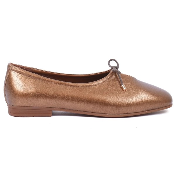 BALLERINE FEMME CUIR BRONZE