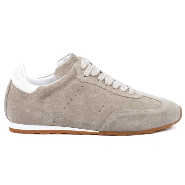 BASKETS FEMME CUIR TAUPE