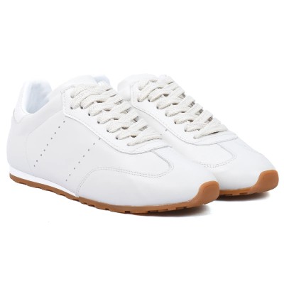 basket basses femme andrea bruni 100 % en cuir beige ab-1470-1-bg