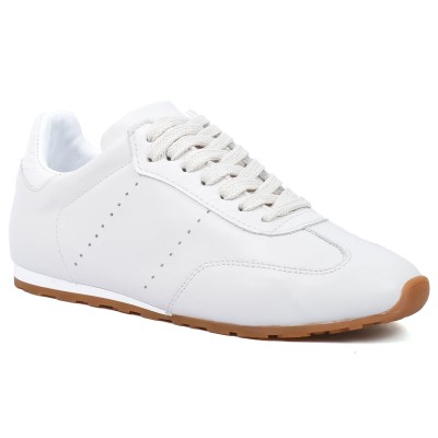 basket basses femme andrea bruni 100 % en cuir beige ab-1470-1-bg