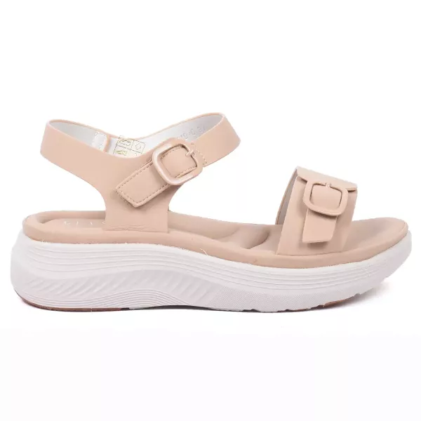 SANDALES FEMME BEIGE COMPENSÉES À BRIDE