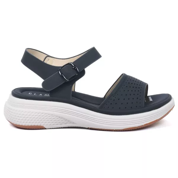 SANDALES FEMME NOIR COMPENSÉES