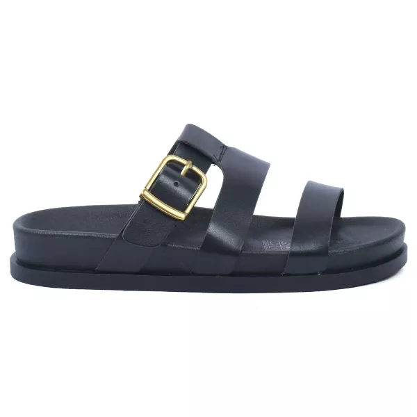 MULES FEMME NOIR À BRIDES LARGES