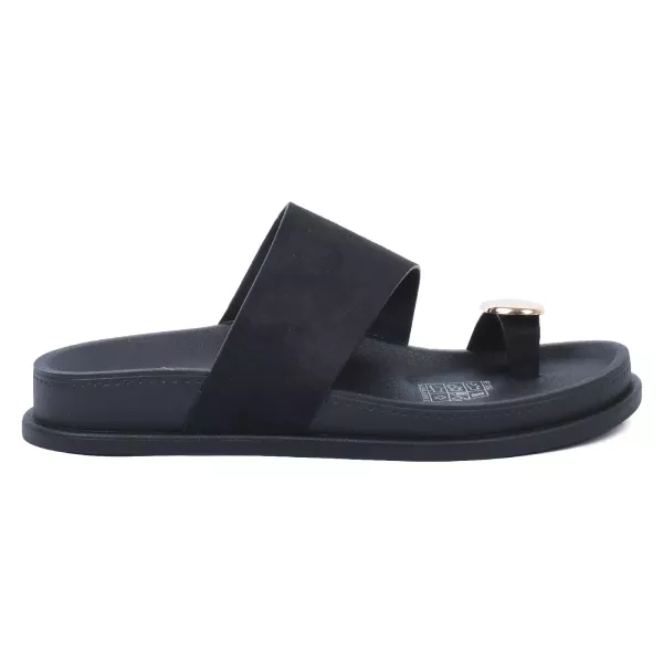 MULES FEMME ENTRE-DOIGT DAIM NOIR