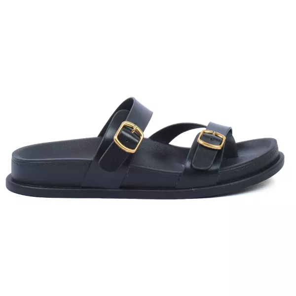 MULES FEMME NOIR À BRIDES