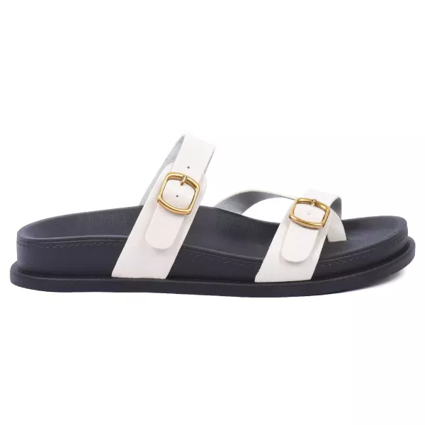 MULES FEMME BEIGE À BRIDES