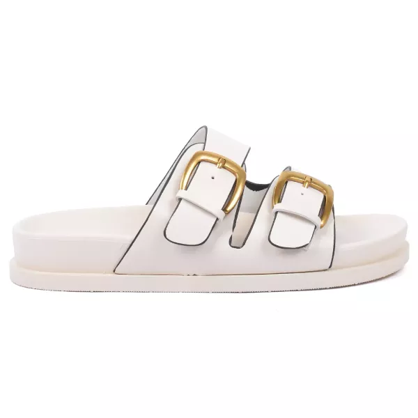 MULES FEMME BEIGE À BRIDES