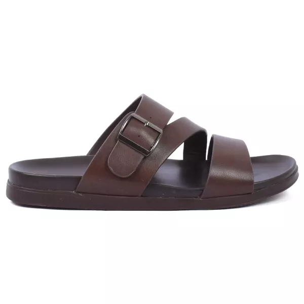 MULE HOMME À BOUCLES RÉGLABLES MARRON