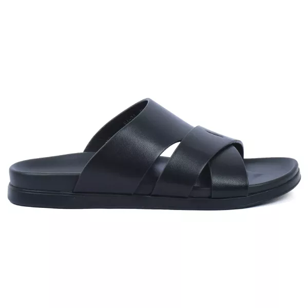 MULE HOMME BRIDES CROISÉES NOIR