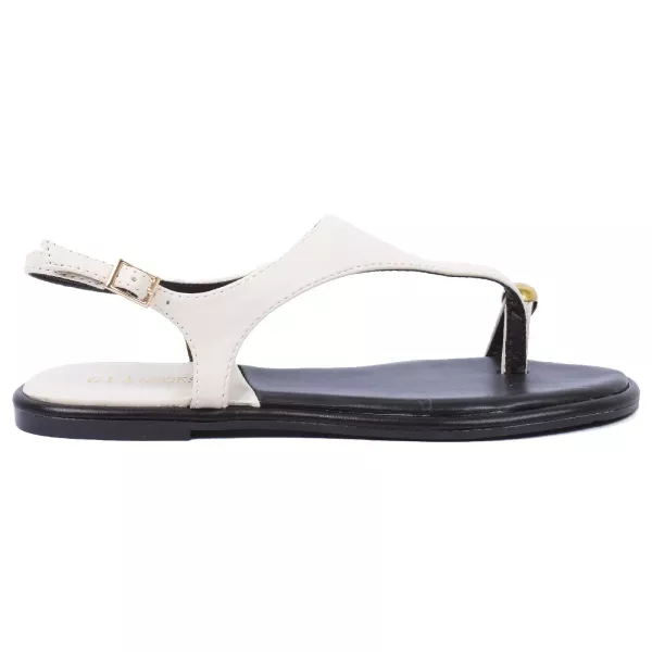 SANDALE PLATE FEMME BEIGE