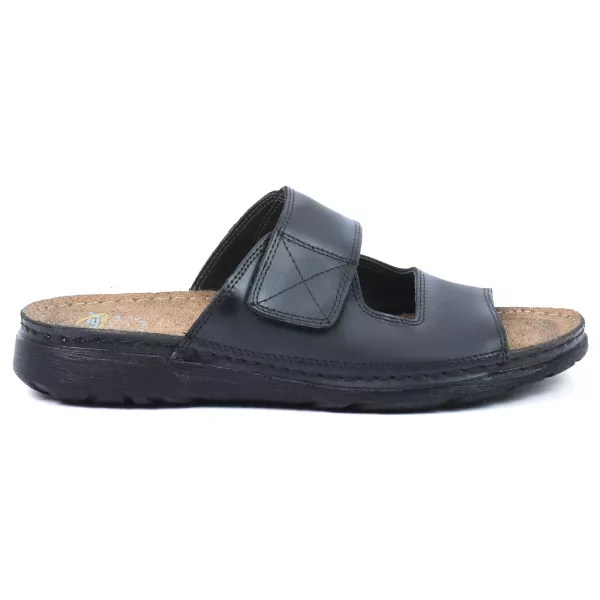 MULE HOMME CUIR NOIR