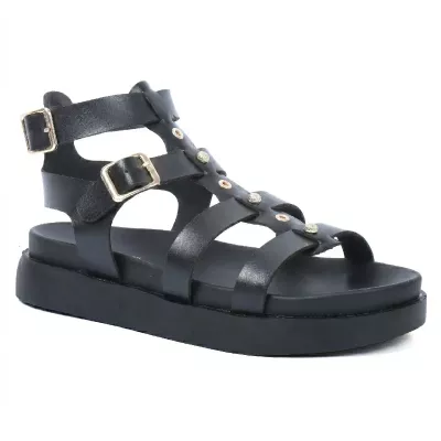 SANDALES GLADIATEUR FEMME noir GLA-YL-1-n