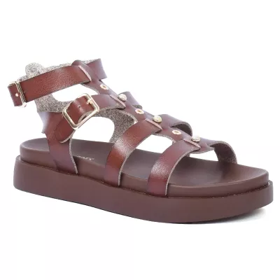 SANDALES GLADIATEUR FEMME marron GLA-YL-1-M