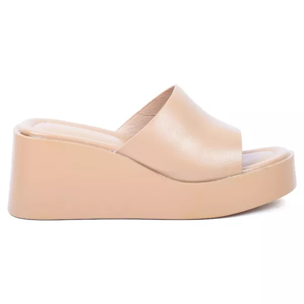 MULE COMPENSÉE FEMME BEIGE