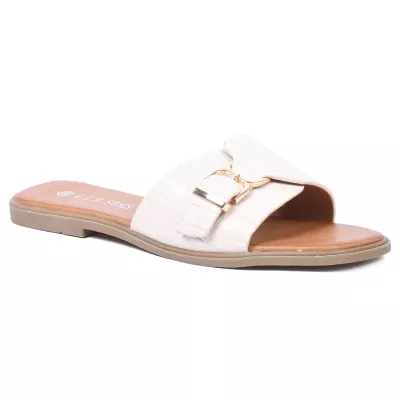 mule-plate-femme-croco-boucle-beige-gla-ll-146-bg