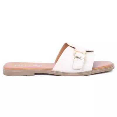 mule-plate-femme-croco-boucle-beige-gla-ll-146-bg