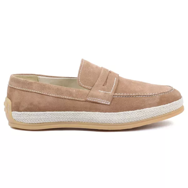 MOCASSINS HOMME EN SUÈDE BEIGE