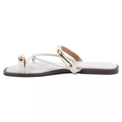 Mule femme plate beige gla-ca-5-bg