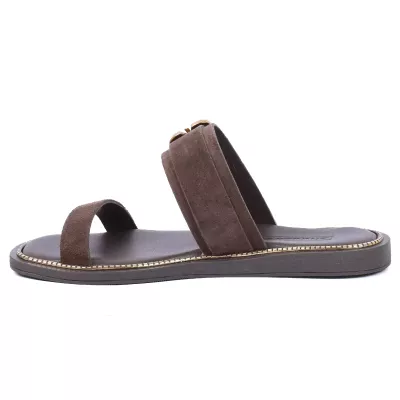 mules femme cuir marron ANDREA BRUNI AB-601-1-M