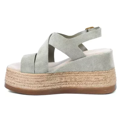 sandales plateforme femme cuir vert ANDREA BRUNI AB-687-1-DVT