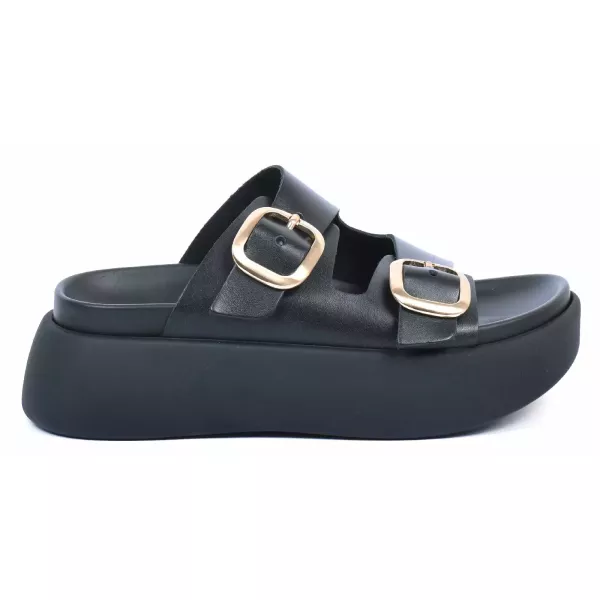 MULES PLATEFORME FEMME NOIR