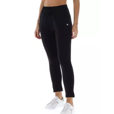 Pantalon femme Champion SLIM PANTS 117127-KK001 noir avec coupe ajustée en coton extensible et style sportswear