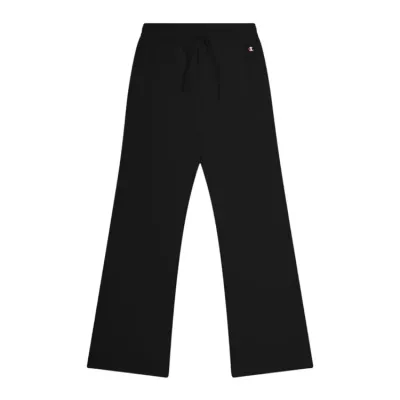 Pantalon femme Champion Wide Leg 117129-KK001 noir avec coupe ample fluide, taille élastique et tissu coton extensible