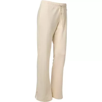 Pantalon femme Champion WIDE LEG PANTS 117129-YS137 beige avec coupe ample fluide, taille élastique et tissu confortable