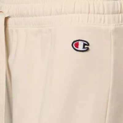 Pantalon femme Champion WIDE LEG PANTS 117129-YS137 beige avec coupe ample fluide, taille élastique et tissu confortable