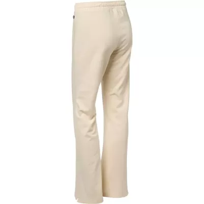 Pantalon femme Champion WIDE LEG PANTS 117129-YS137 beige avec coupe ample fluide, taille élastique et tissu confortable