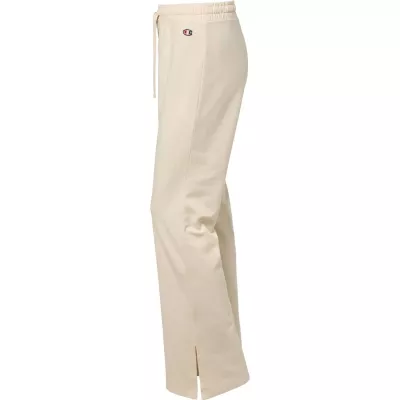 Pantalon femme Champion WIDE LEG PANTS 117129-YS137 beige avec coupe ample fluide, taille élastique et tissu confortable