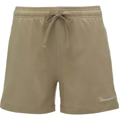 Short femme Champion SHORTS 117144-MS066 beige en coton avec taille ajustable et coupe classique confortable