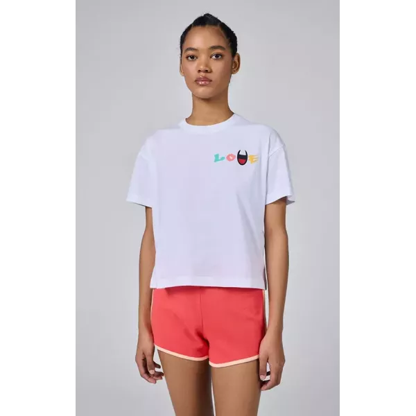 CREWNECK T-SHIRT FEMME BLANC