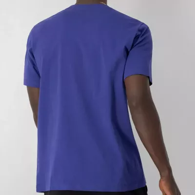 T-shirt homme CHAMPION CREWNECK bleu avec logo poitrine manches courtes