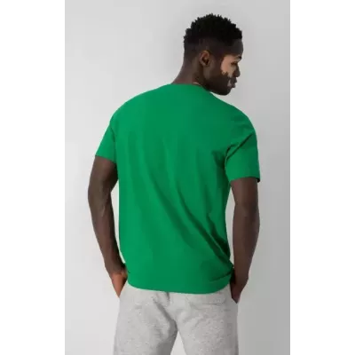 T-shirt homme CHAMPION CREWNECK vert avec logo poitrine manches courtes 217146-GS017