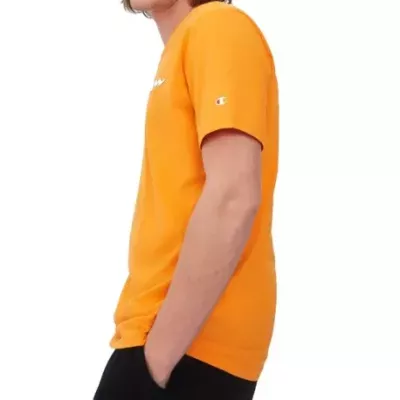 T-shirt homme CHAMPION CREWNECK orange avec logo poitrine