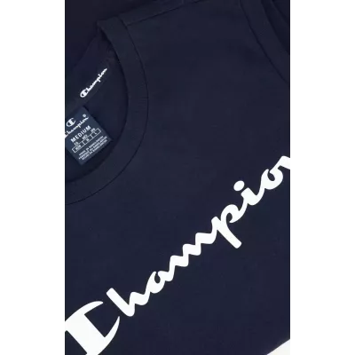 Débardeur homme CHAMPION bleu marine sans manches avec logo imprimé poitrine