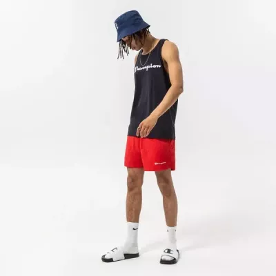 Débardeur homme CHAMPION bleu marine 100% coton avec logo sur le devant sans manches