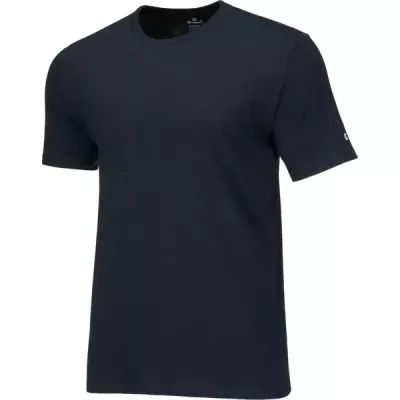 Lot de 2 t-shirts homme CHAMPION bleu marine et blanc 100% coton coupe standard col rond