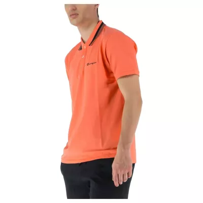Polo homme CHAMPION orange manches courtes 100% coton avec col polo