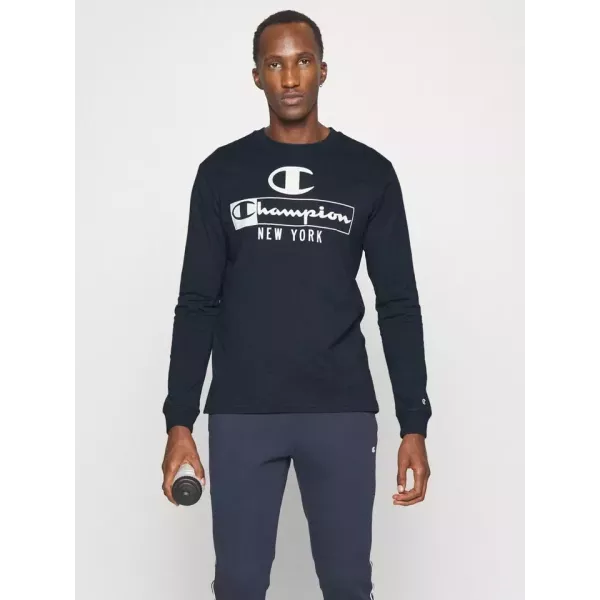 LONG SLEEVE CREWNECK T-SHIRT BLEU MARINE