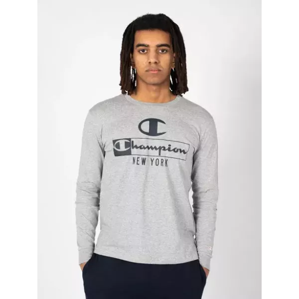 LONG SLEEVE CREWNECK T-SHIRT HOMME GRIS
