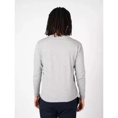 T-shirt homme CHAMPION gris manches longues avec logo avant
