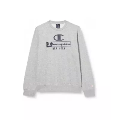T-shirt homme CHAMPION gris manches longues avec logo avant