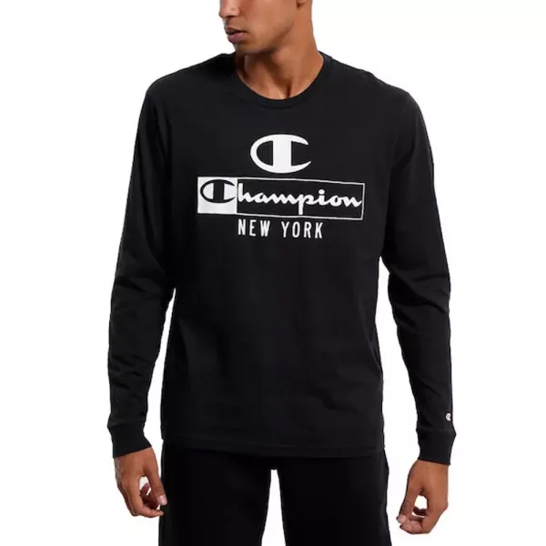 LONG SLEEVE CREWNECK T-SHIRT HOMME NOIR