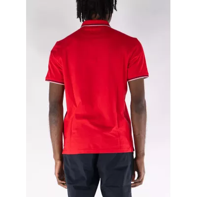 Polo homme CHAMPION rouge coton piqué avec logo brodé poitrine 218755-RS032