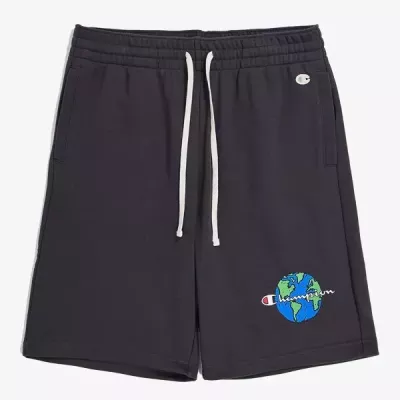 Bermuda homme CHAMPION gris foncé LONG BERMUDA avec logo imprimé et poches latérales
